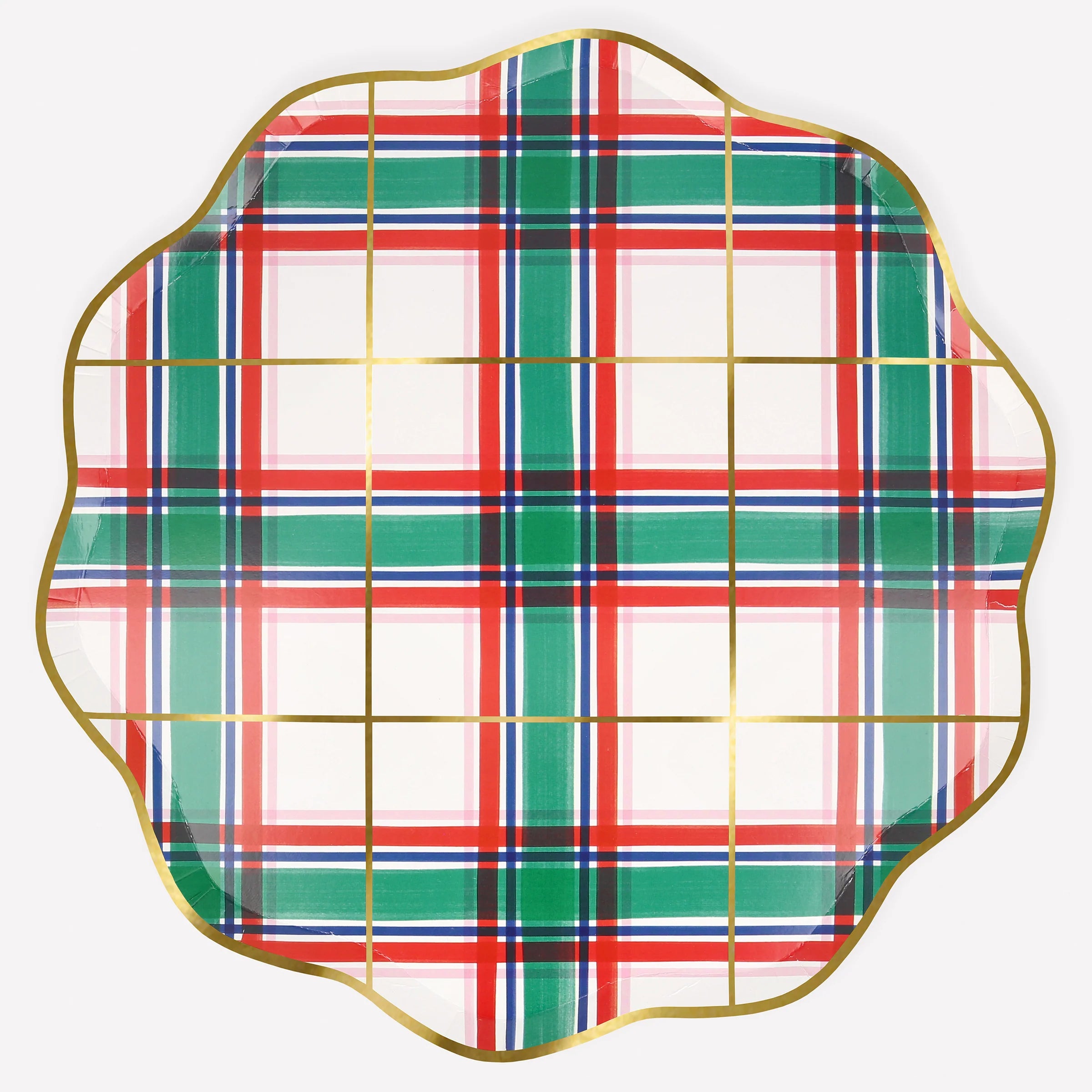 Meri Meri Tallerken Tartan 8 stk
