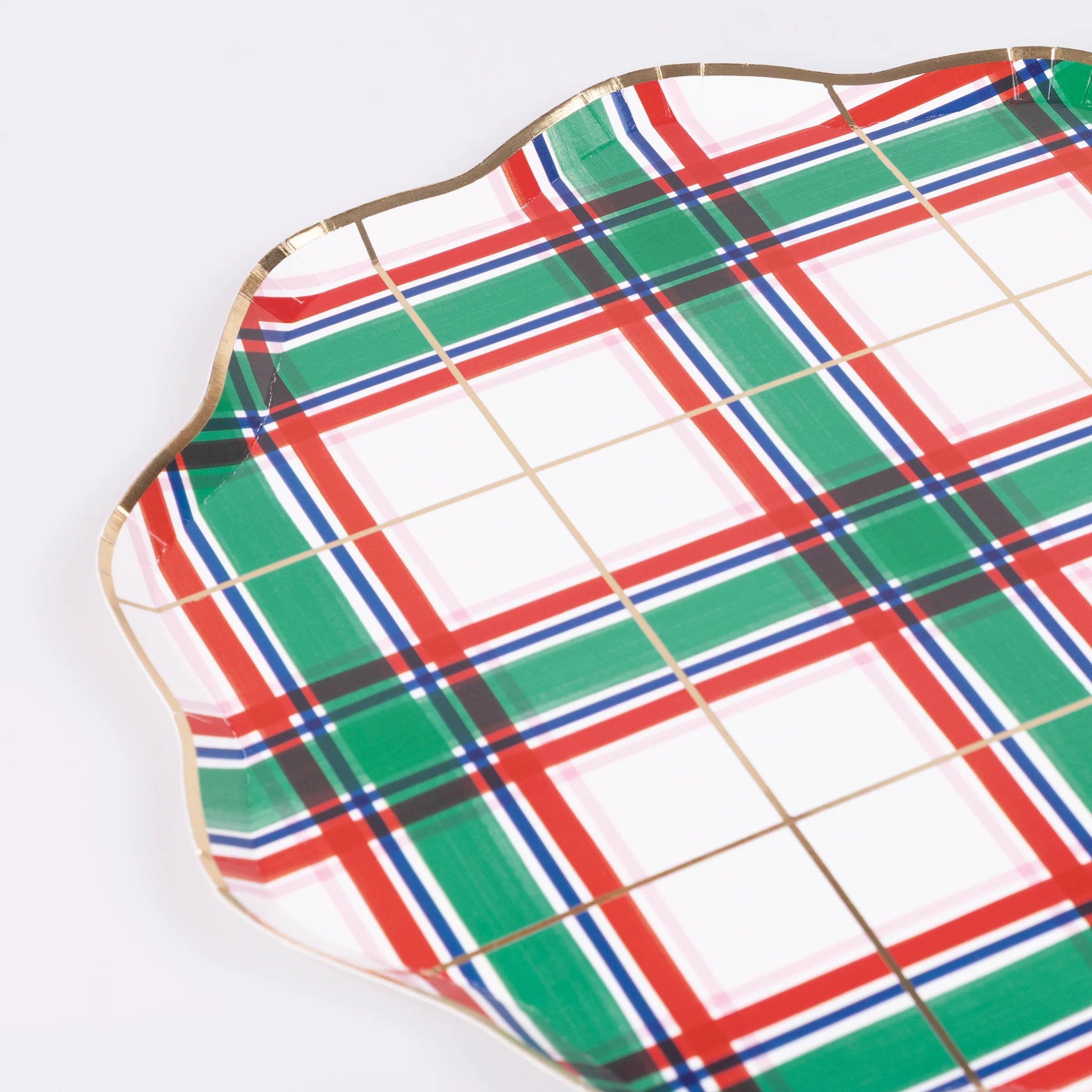 Meri Meri Tallerken Tartan 8 stk