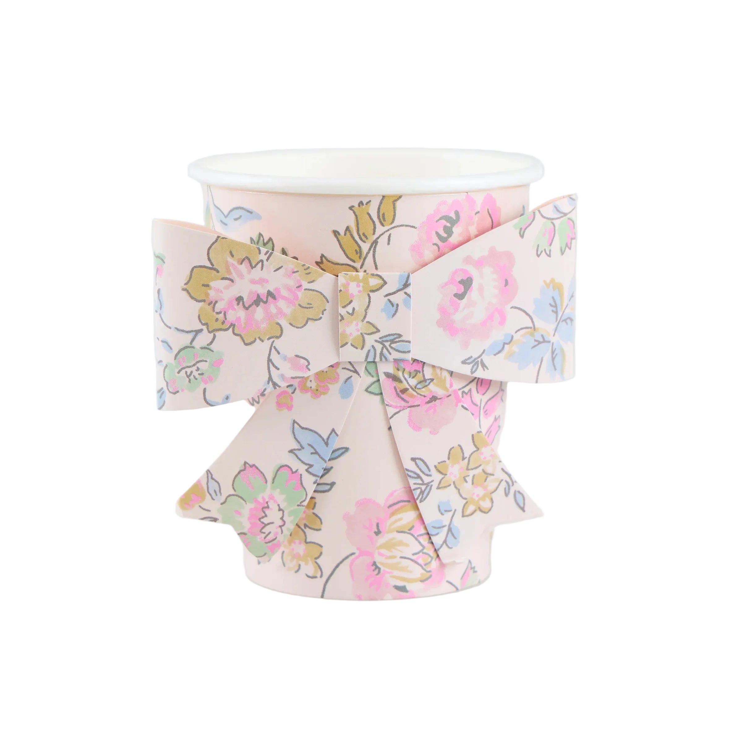 Meri Meri Pappkopper Rosa Chintz, 8 stk