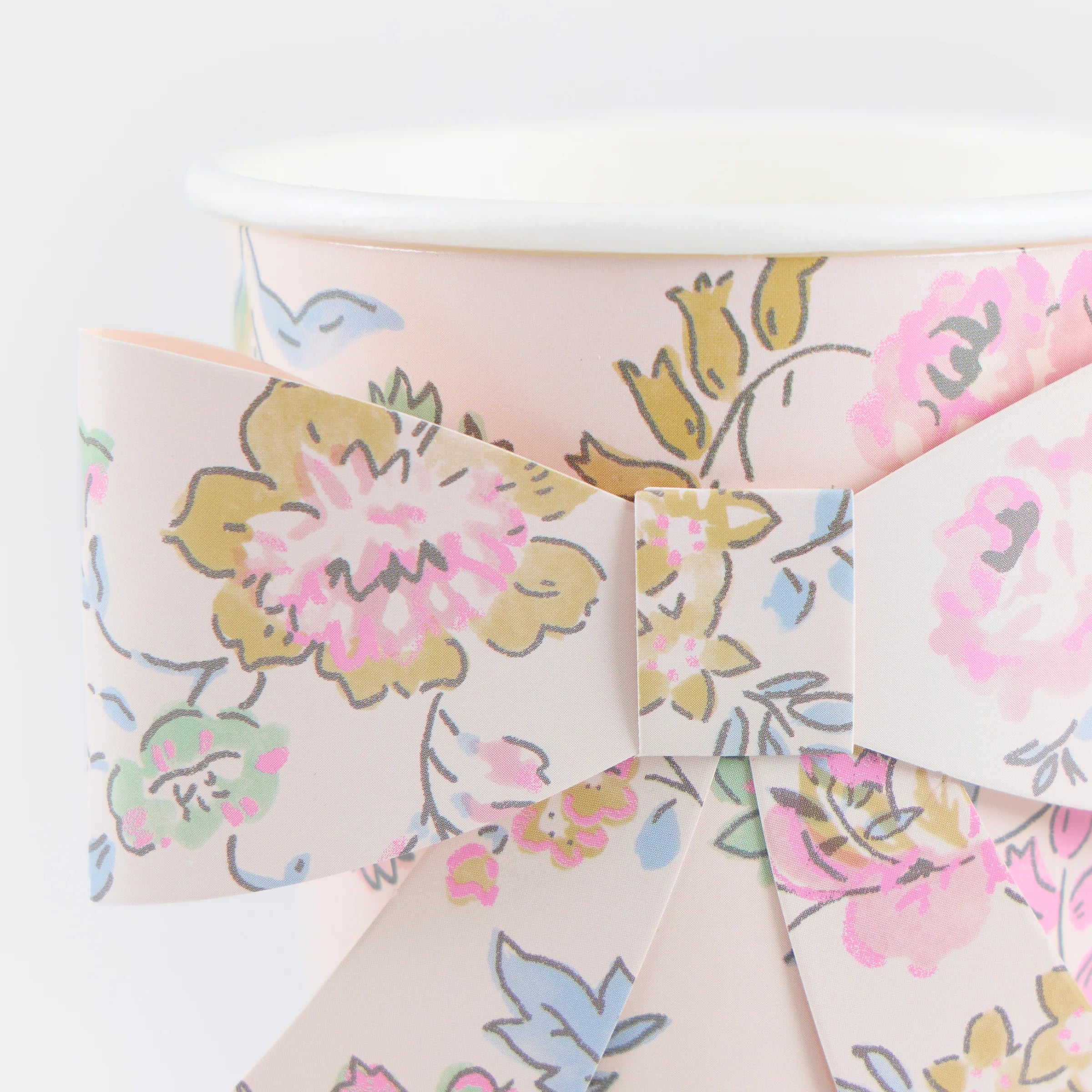 Meri Meri Pappkopper Rosa Chintz, 8 stk