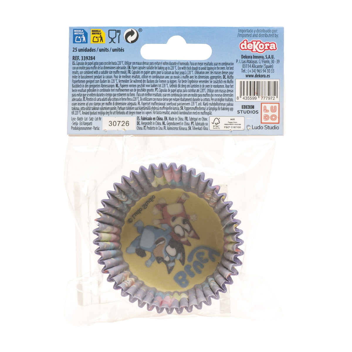 Muffinsform Bluey og Bingo 25stk