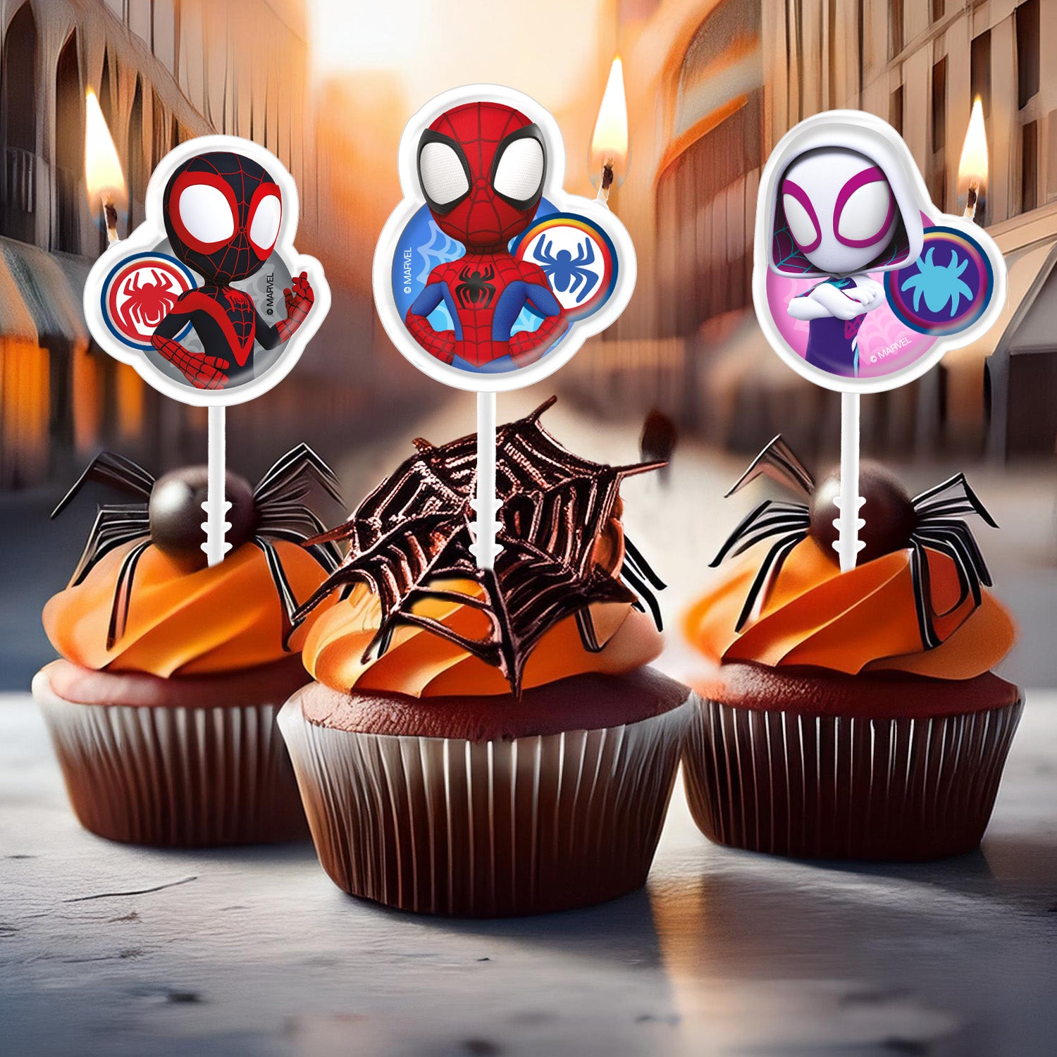 Kakelys Spidey, 4 stk