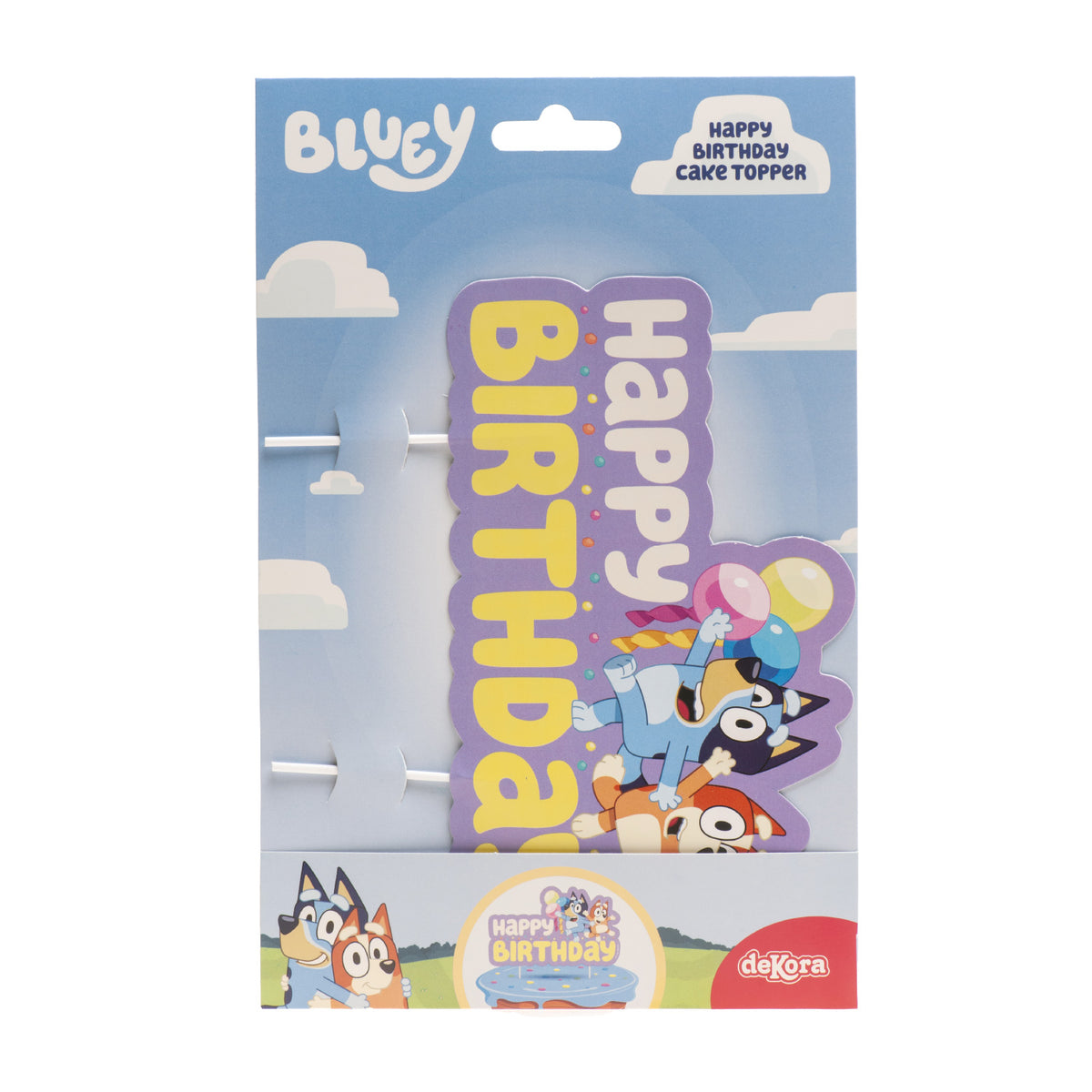 Kaketopper Bluey og Bingo 17,5cm