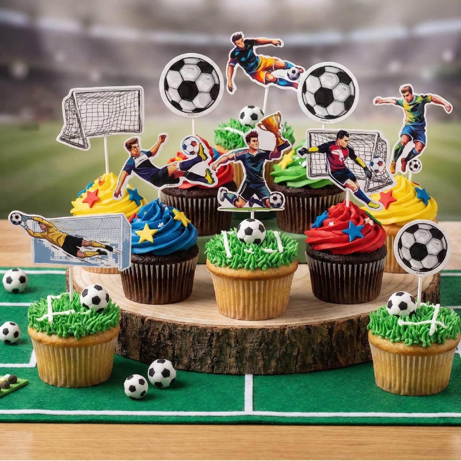 Kaketopper Fotball 16stk