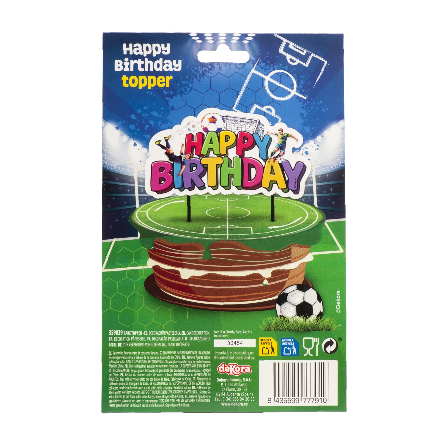 Kaketopper Fotball 17,5CM