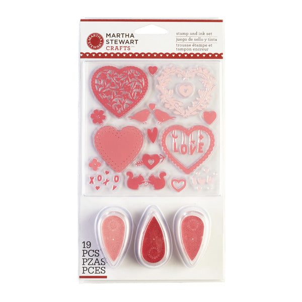 Hearts Stamp and Ink Set