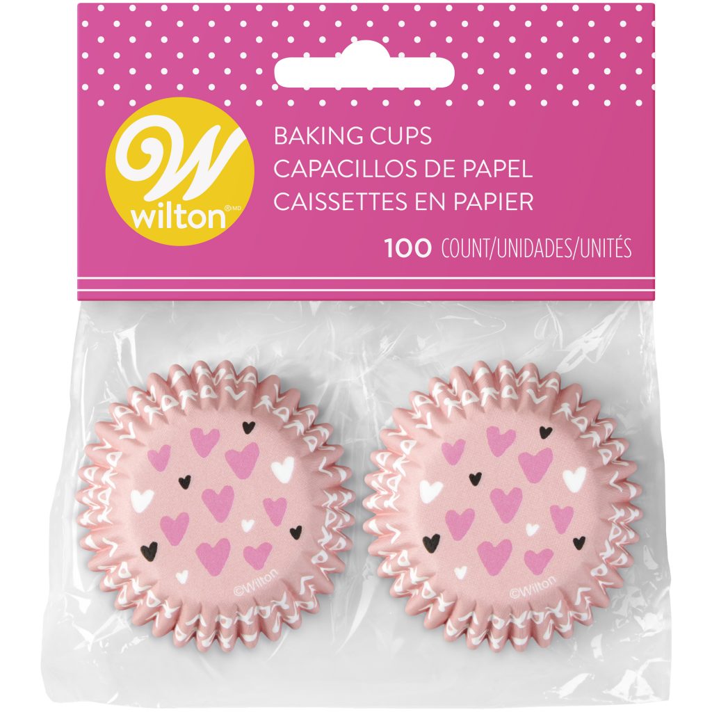 Muffinsform MINI Heart Pink, 100 Stk 2