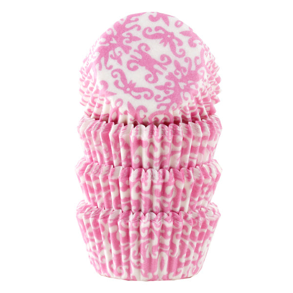 Muffinsform MINI Brokade Rosa, 100 stk