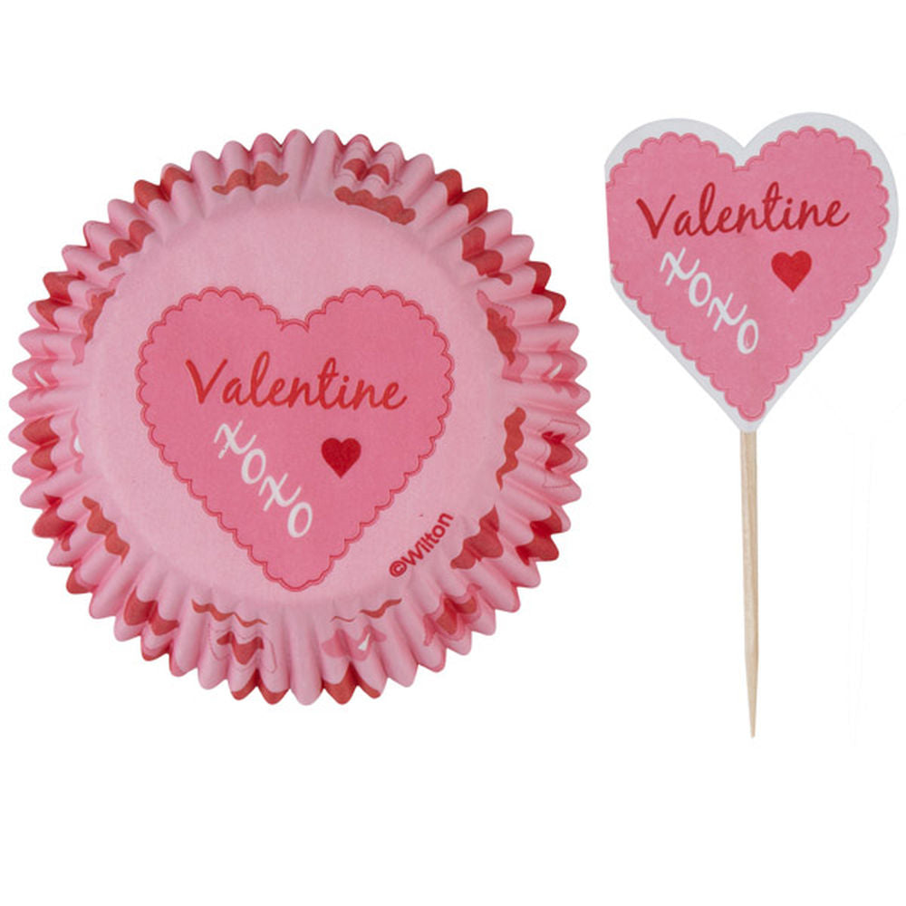 Muffinsform STD Pink Damask og sticks, 24 stk