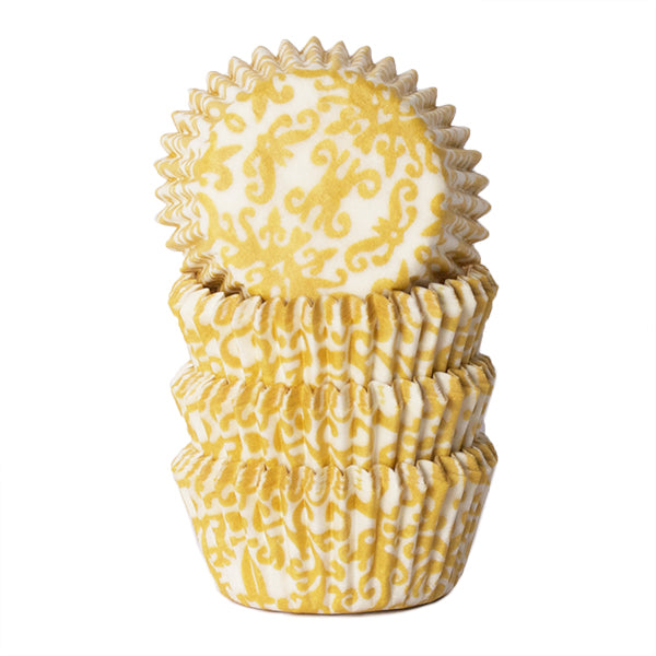 Muffinsform MINI Brokade Gull, 100 stk