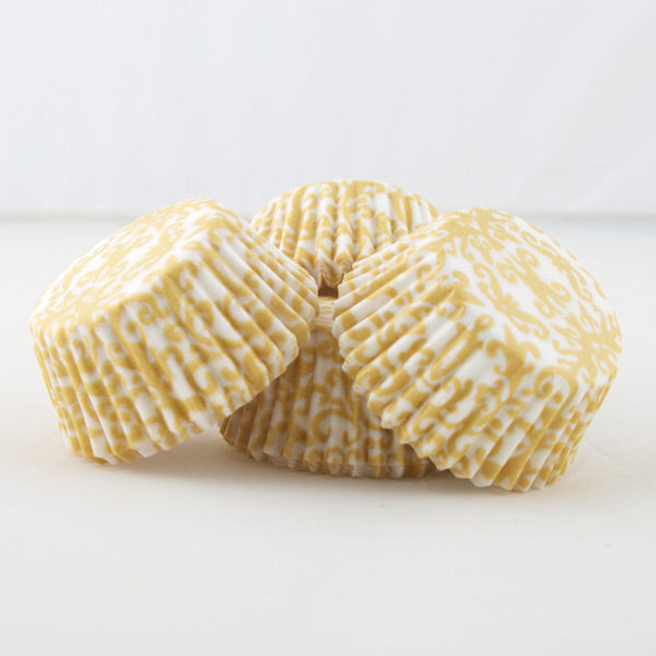 Muffinsform MINI Brokade Gull, 100 stk 2