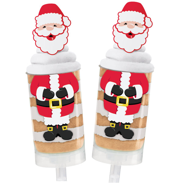 Treat Pops Labels & Picks Santa 12pc