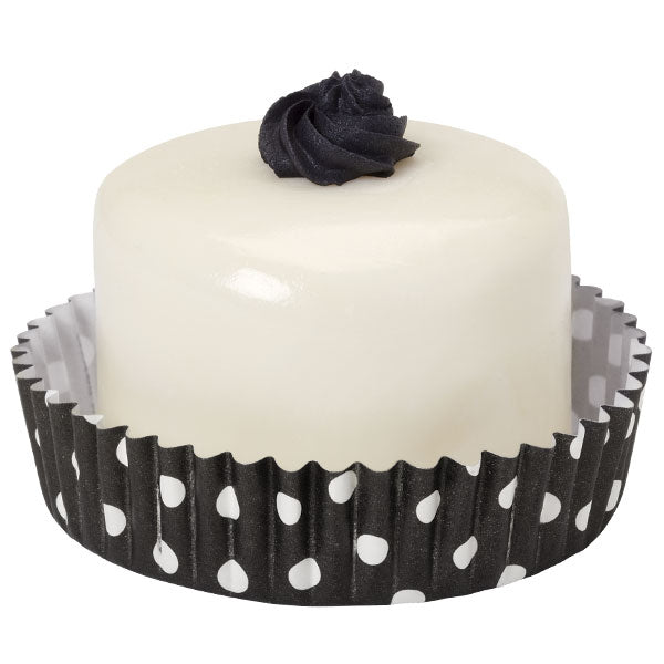 Bakeform Round Treat  Black White, 18 pc