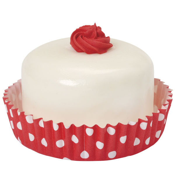 Bakeform Round Treat, Red White, 18 stk