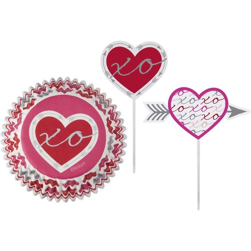 Muffinsform STD Heartfelt og sticks, 24 stk