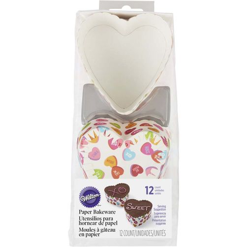 Bakeform Papir 'Words' Hjerte, 12 pk 3