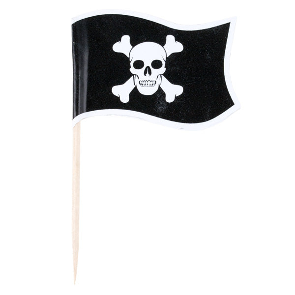 Pirat Flagg sticks, 50 pk