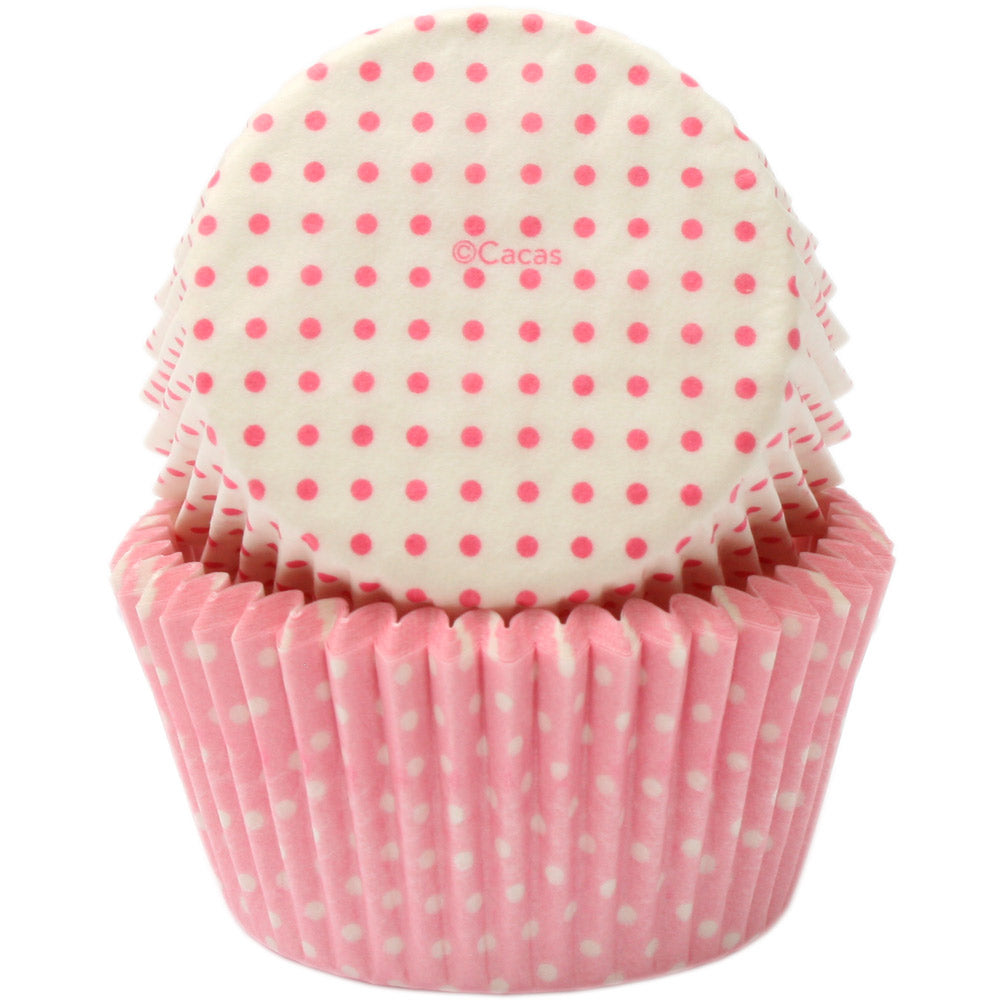 Muffinsform STD Rosa/Hvite miniprikker, 50 stk 2