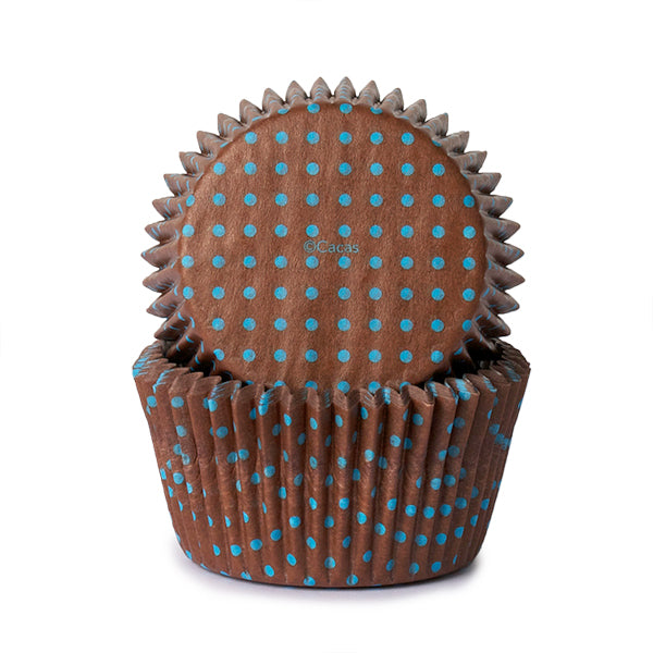 Muffinsform STD Brune/Rosa miniprikker, 50 stk