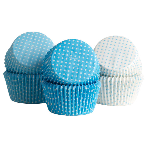Muffinsform STD Lyseblå miniprikker, 150 stk