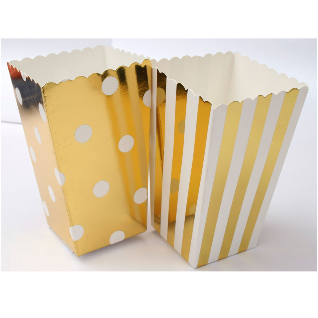 Boks Popcorn Gull/Hvit Striper, 6 stk 2