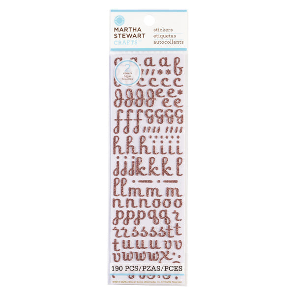 Small Glitter Alphabet Stickers 2