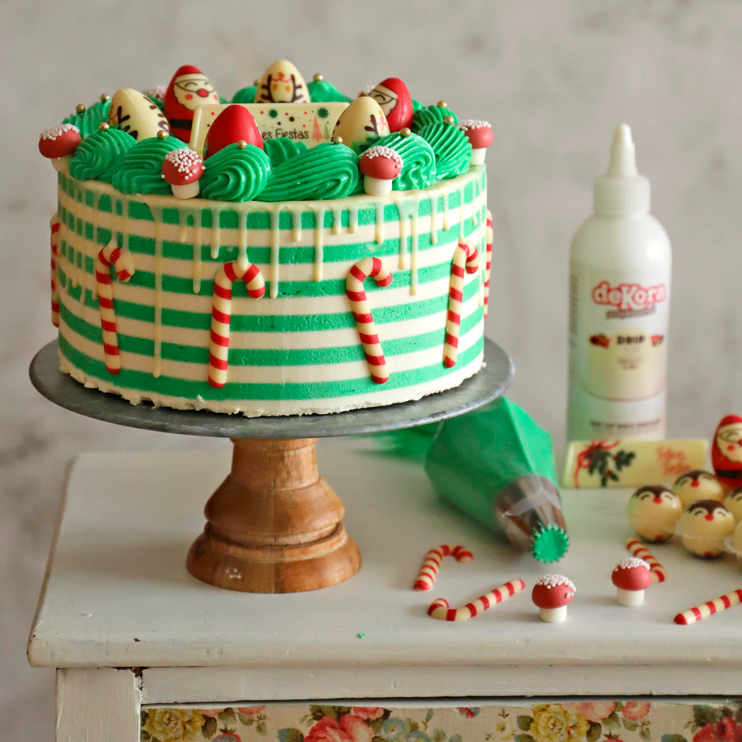 Sjokoladepynt Jul Polkastang 132 stk