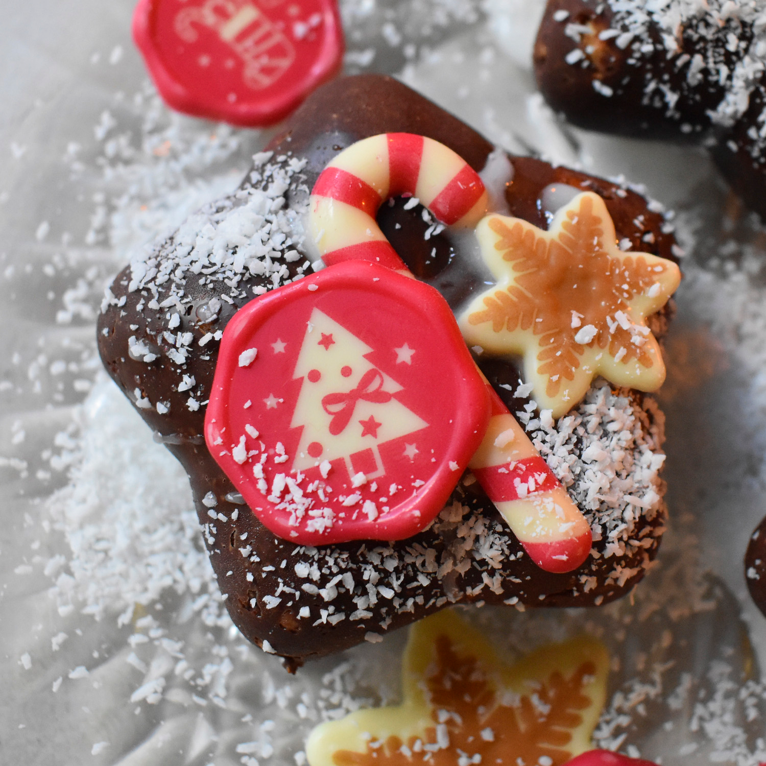 Sjokoladepynt Jul Polkastang 132 stk