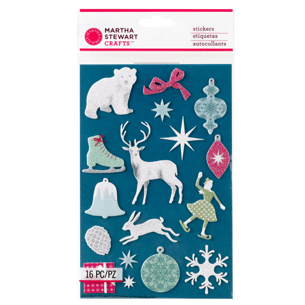 Klistremerker Vinter Glitter