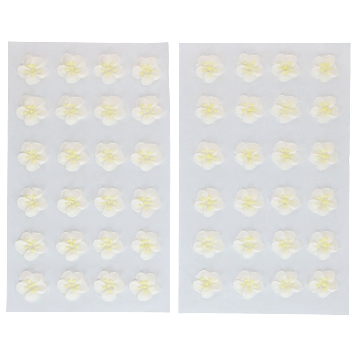 Kakepynt spiselig blomstermiks hvit 492 stk