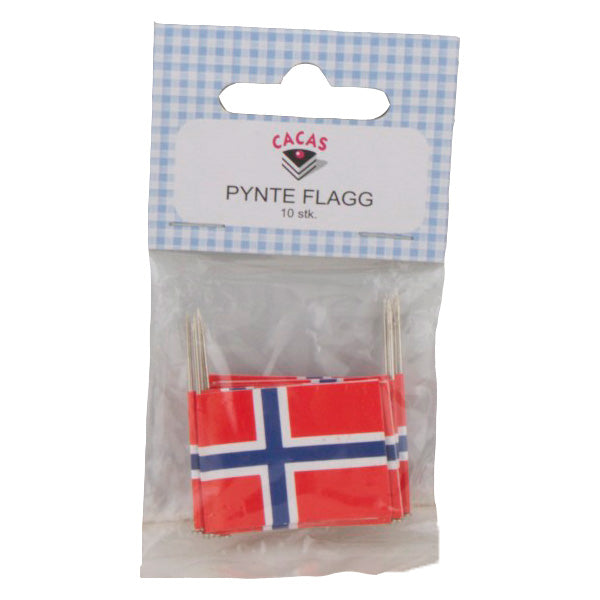 Flagg Norske med nål 10 pk. 2