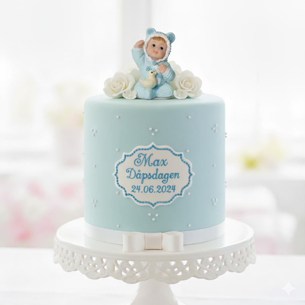 Baby med and Blå, 5,5 cm