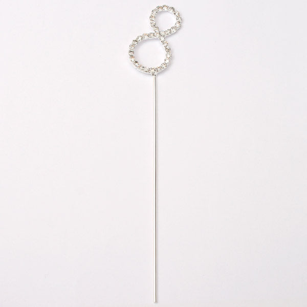 Kakepynt Tall 8 Sølv, H3,5 cm