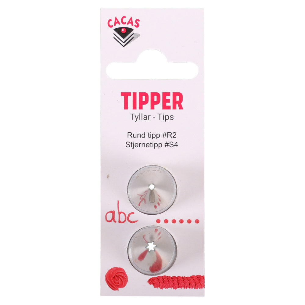 Tippsett Rund/Stjerne små, tipp R2 og S4