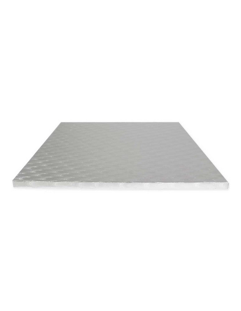 Kakebrett Kvadrat 12mm tykk, sølv 20cm