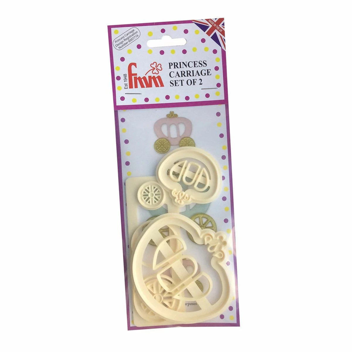 Utstikkersett Prinsessevogn, 3 deler, 10 cm