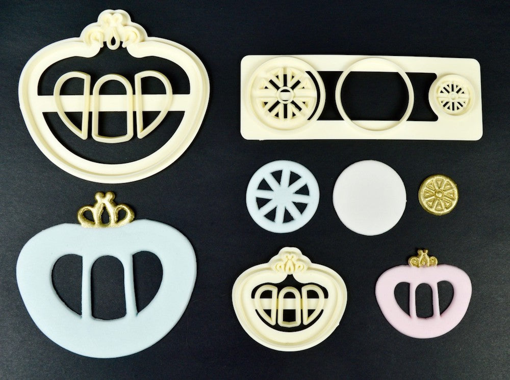 Utstikkersett Prinsessevogn, 3 deler, 10 cm 3