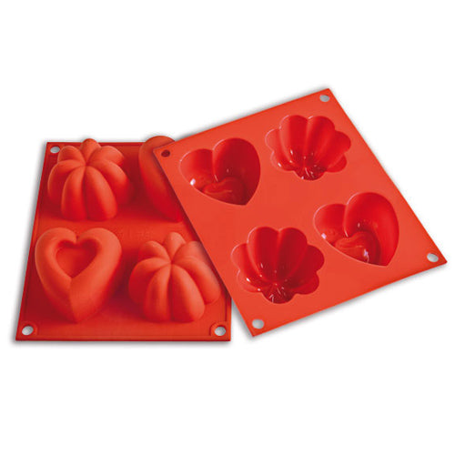 Silikonform Mini, Babyline Happy Love, 4 hull