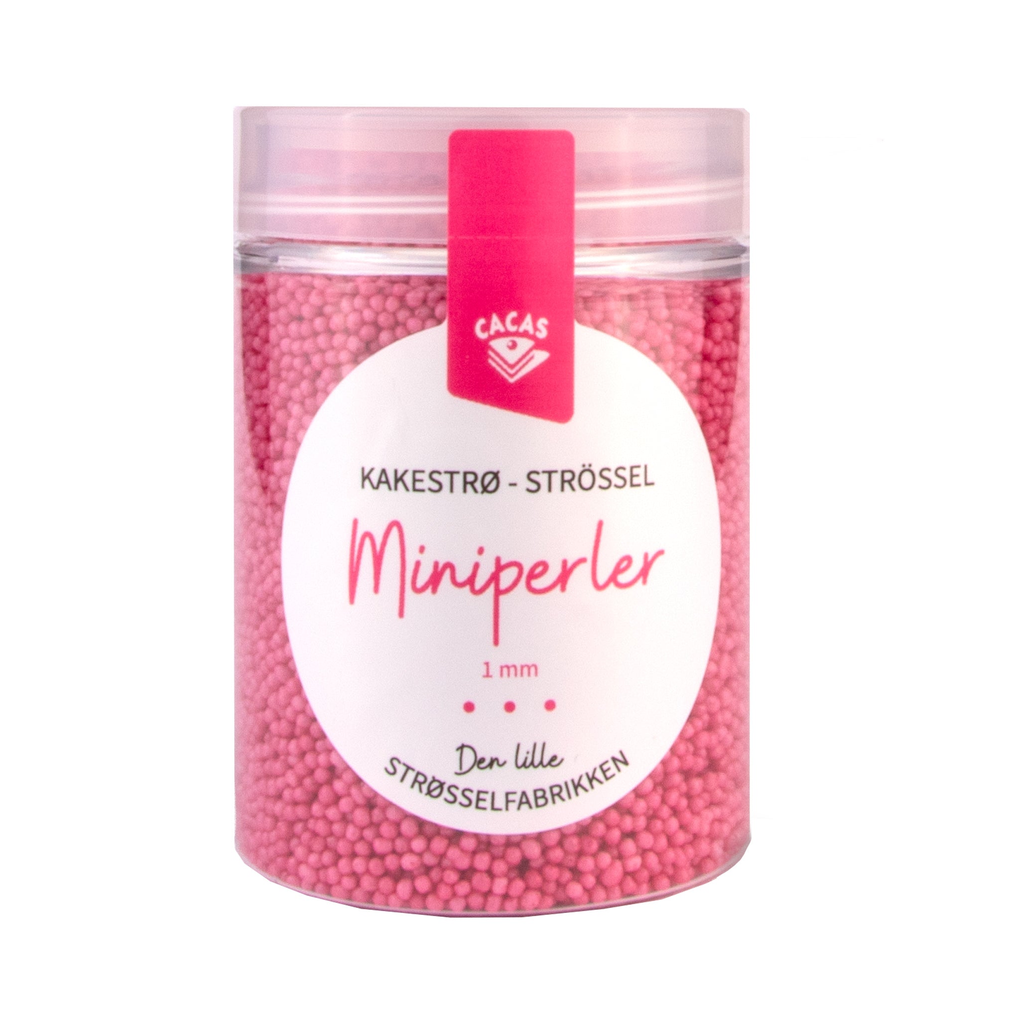 Kakestrø Miniperler Rosa Cerise 1mm 90g 2