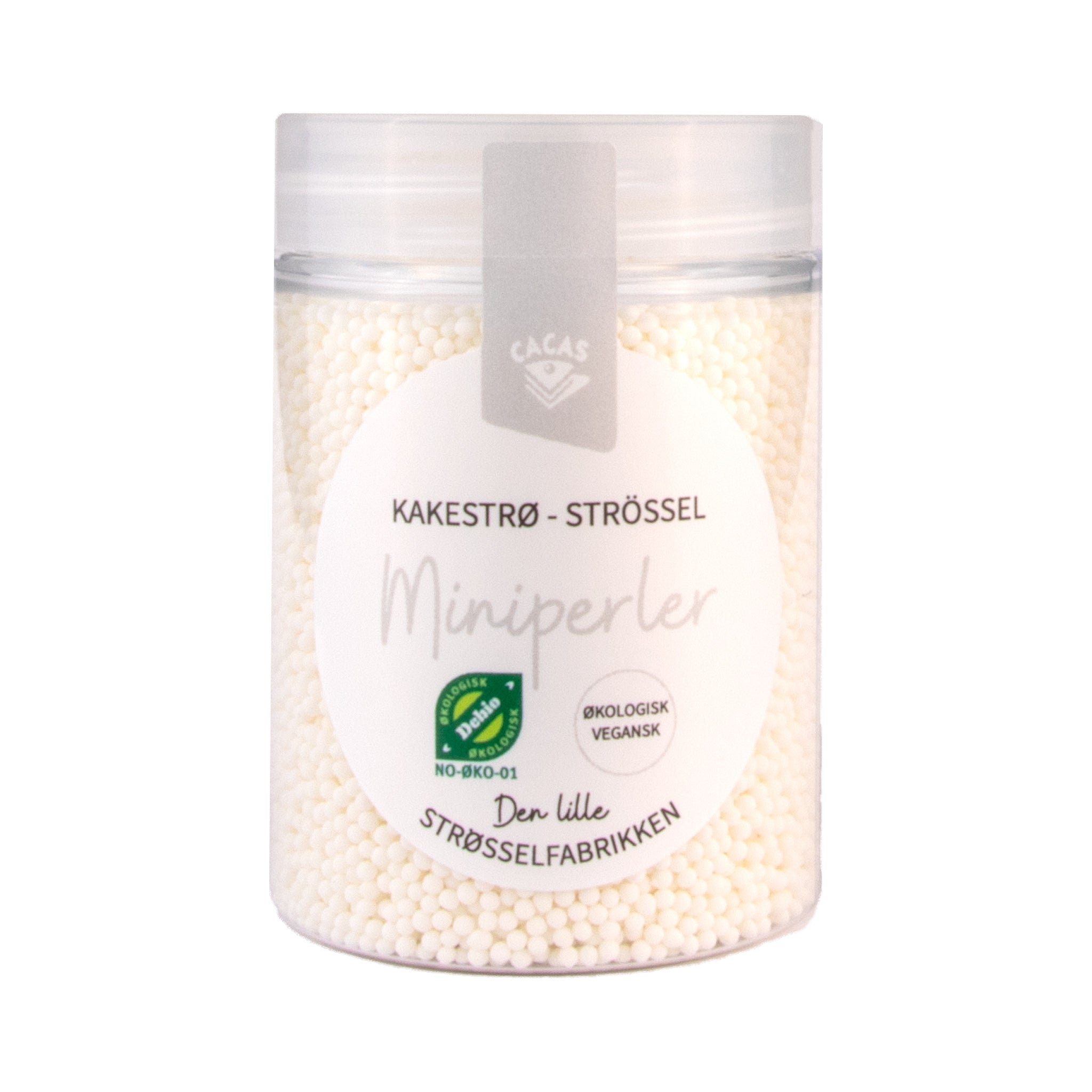 Kakestrø Miniperler Hvit Økologisk 1mm 90g 2