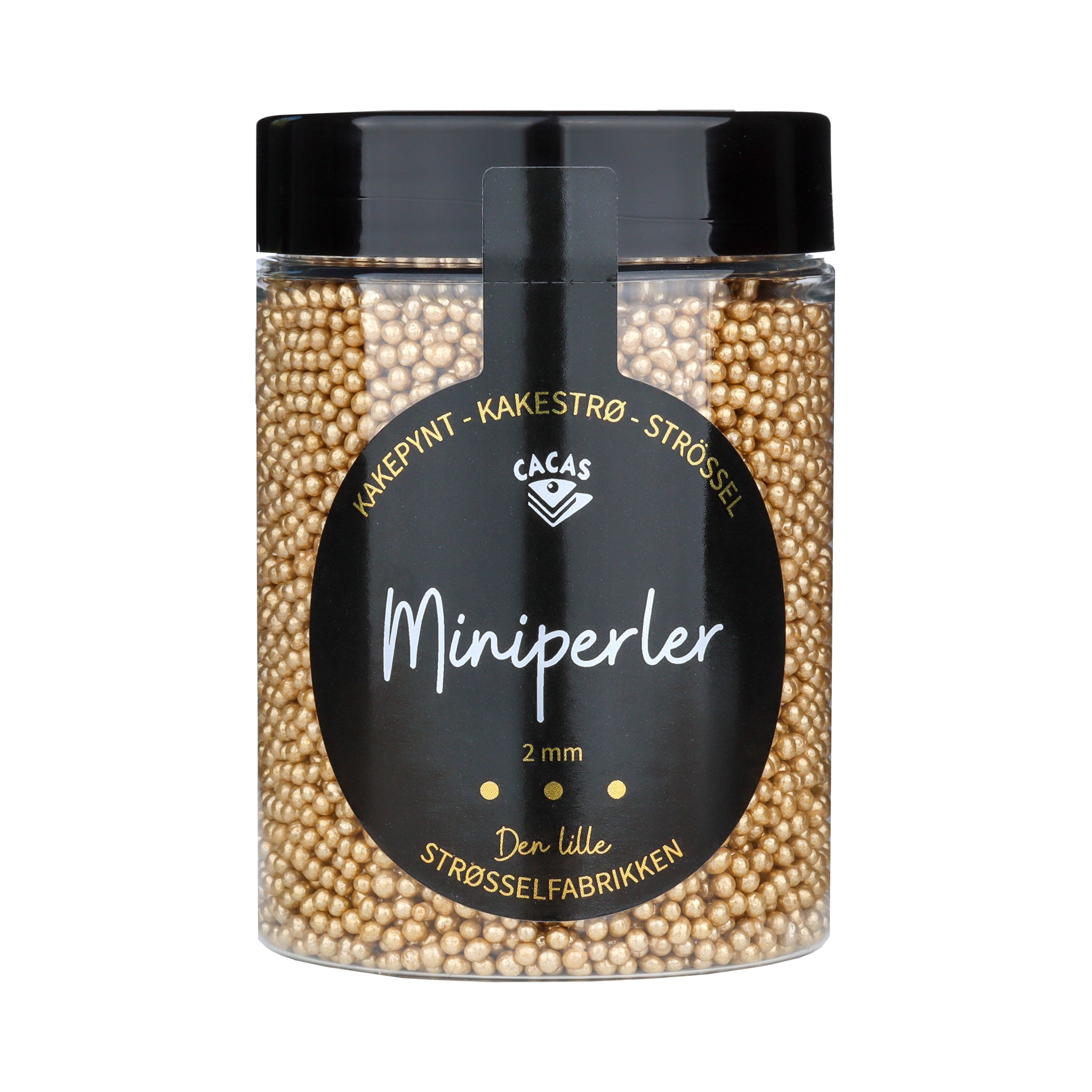 Kakestrø Miniperler Gull 2mm 100g