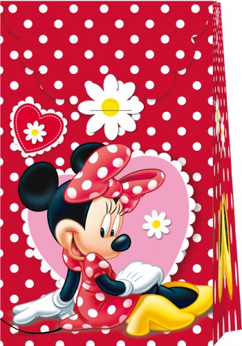 Gavepose i papir Minnie Mouse, 6 stk