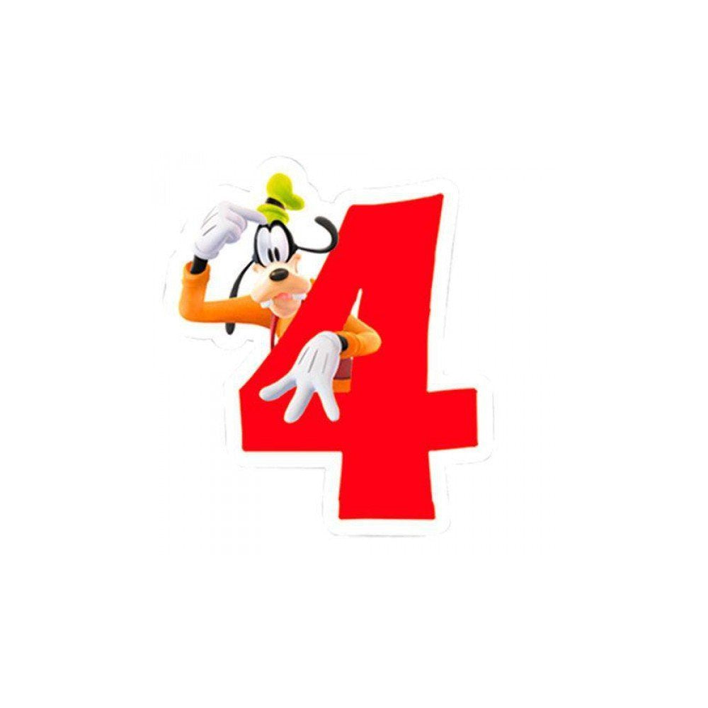 Nummerlys #4 med Mickey Mouse