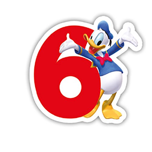 Nummerlys #6 med Mickey Mouse