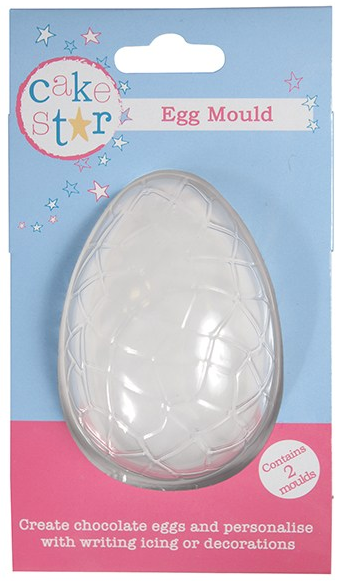 Sjokoladeform Egg Krakelert 9 cm