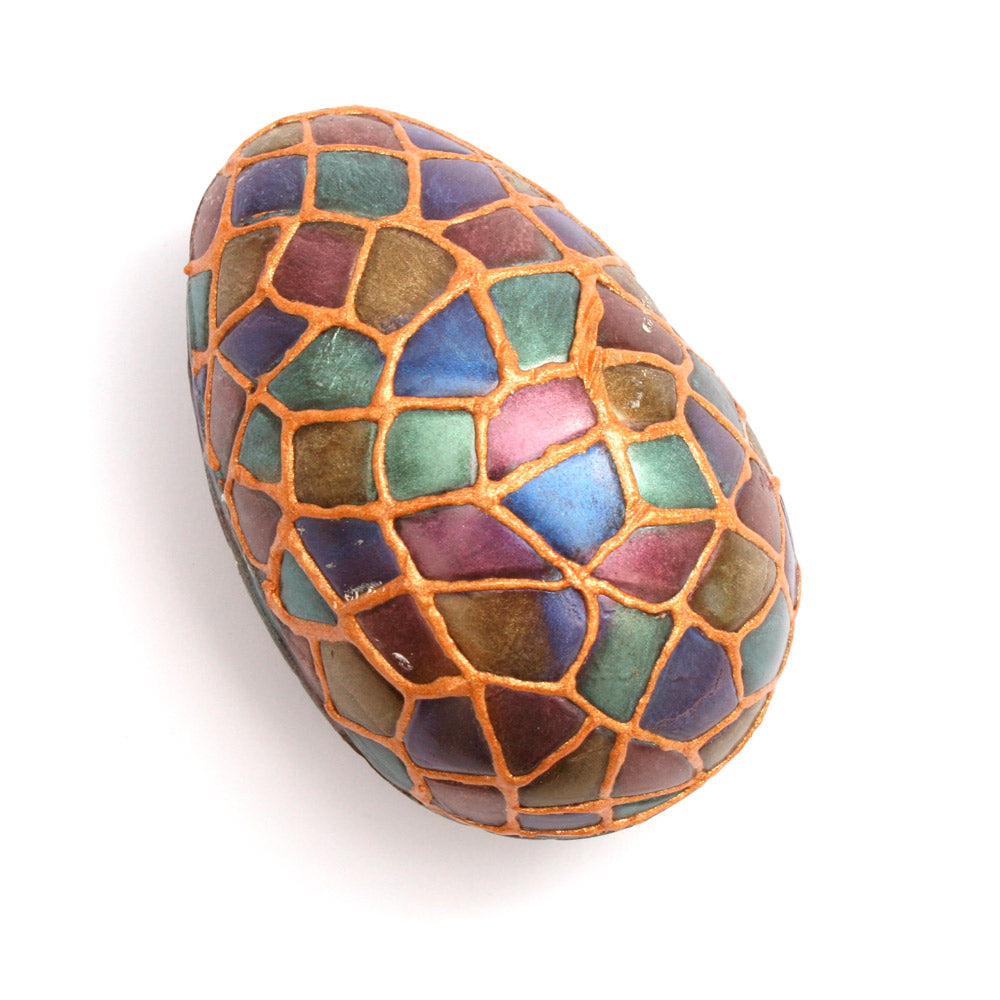 Sjokoladeform Egg Krakelert 9 cm 2