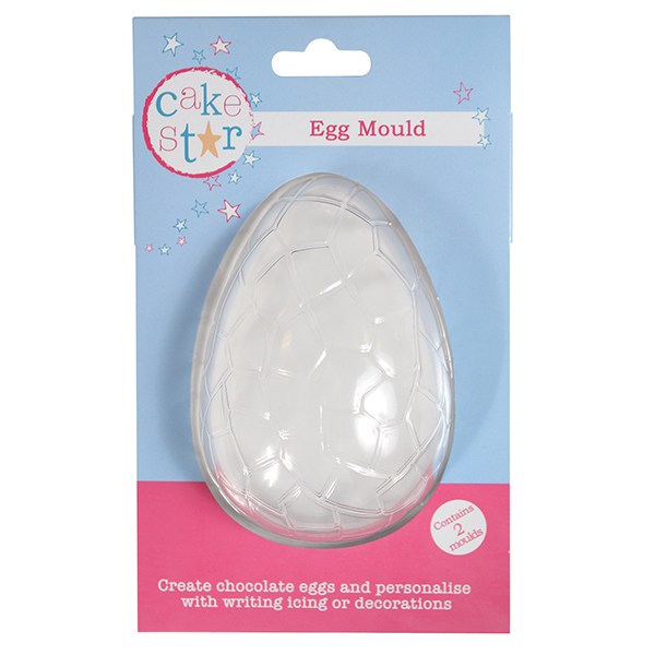 Sjokoladeform Egg Krakelert 11 cm