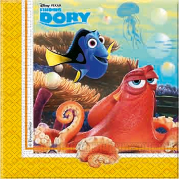 Papirservietter Finding Dory 20 stk, 33x33cm