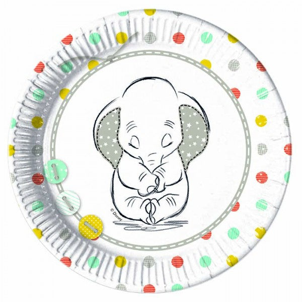 Papptallerken Baby Shower 23 cm, 8 stk
