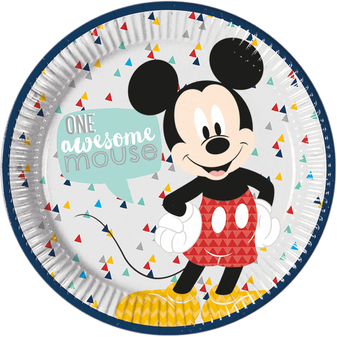 Papptallerken Mickey Mouse AW 23 cm, 8 stk